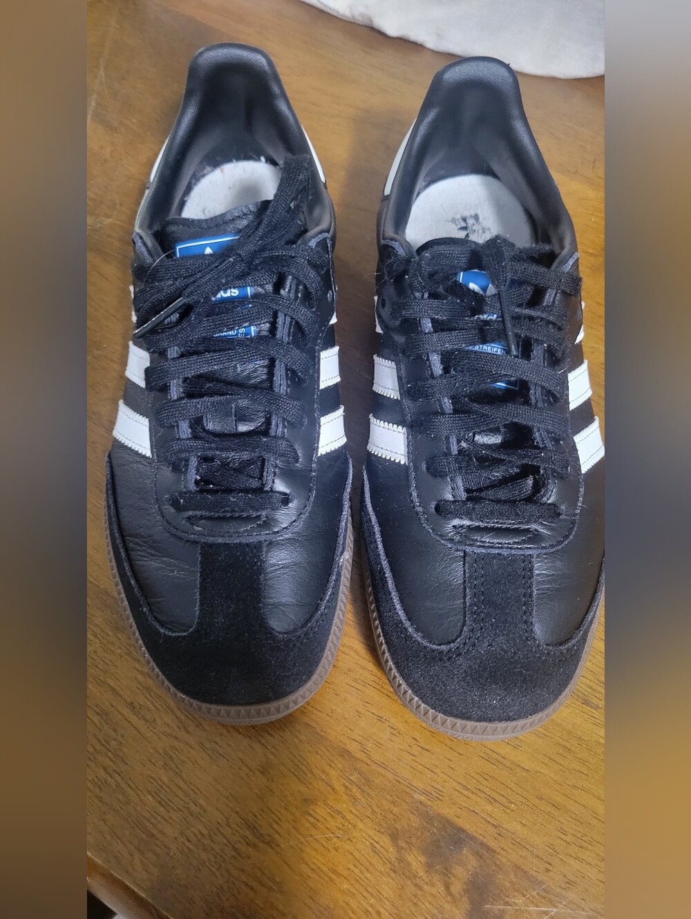 Adidas Samba Black Sneakers with White Three-Stripes